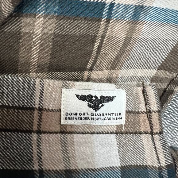 Wrangler Mens 100% Cotton Lightweight Long Sleeve Casual Plaid Button Up Shirt L - Picture 9 of 12